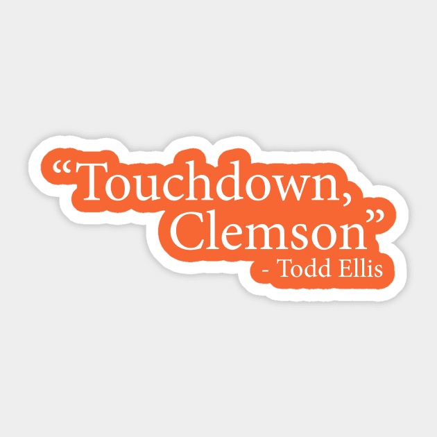 Touchdown Clemson Sticker by Parkeit